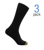 Gold Toe 3-Pack Hampton Ribbed Crew Sock
